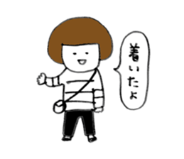 Colorful fun girl sticker #9181046