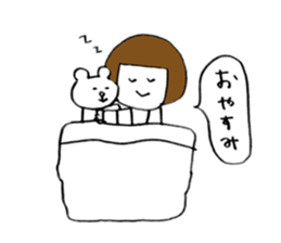 Colorful fun girl sticker #9181049