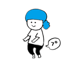 Colorful fun girl sticker #9181074