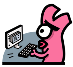 Daily routine of the Fries-Rabbit No.2 sticker #9183762
