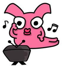 Daily routine of the Fries-Rabbit No.2 sticker #9183773