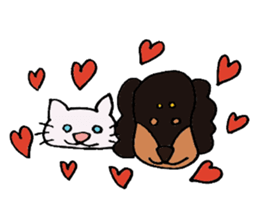 cat&dog,good friends sticker #9183865