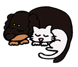 cat&dog,good friends sticker #9183875