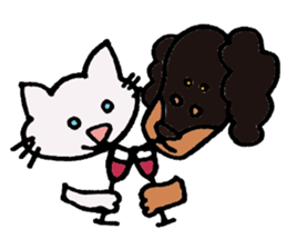 cat&dog,good friends sticker #9183876