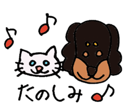 cat&dog,good friends sticker #9183879