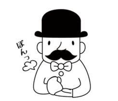 A mustache uncle gentleman sticker #9183955