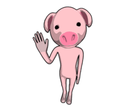 Gesture pig sticker #9184896