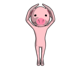 Gesture pig sticker #9184900
