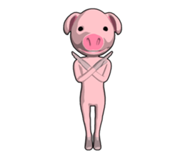 Gesture pig sticker #9184901