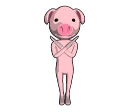 Gesture pig sticker #9184901