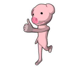 Gesture pig sticker #9184902