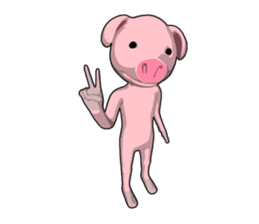 Gesture pig sticker #9184903