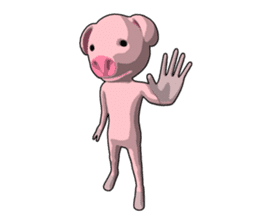 Gesture pig sticker #9184904