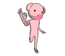 Gesture pig sticker #9184905