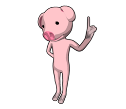 Gesture pig sticker #9184906