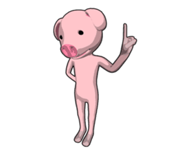 Gesture pig sticker #9184906