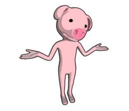 Gesture pig sticker #9184907