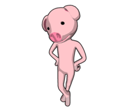 Gesture pig sticker #9184908