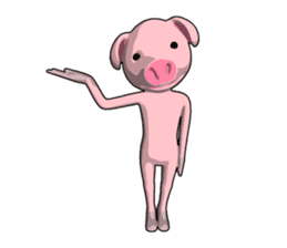 Gesture pig sticker #9184913