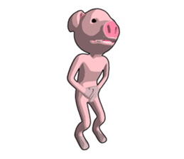 Gesture pig sticker #9184914