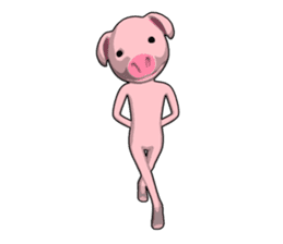 Gesture pig sticker #9184916