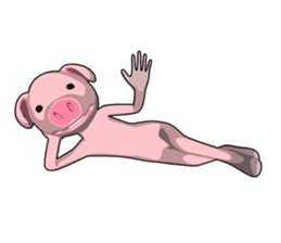 Gesture pig sticker #9184920