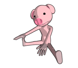 Gesture pig sticker #9184928