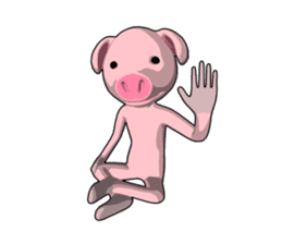 Gesture pig sticker #9184933
