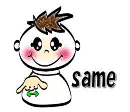 Smile bellboy American sign language sticker #9185797