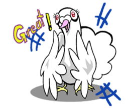 fantail pigeon sticker #9186777