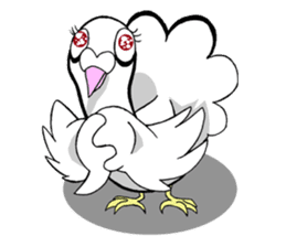 fantail pigeon sticker #9186784
