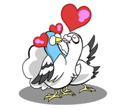 fantail pigeon sticker #9186785
