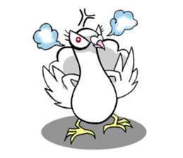 fantail pigeon sticker #9186792