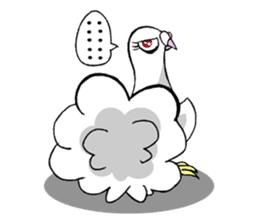 fantail pigeon sticker #9186794