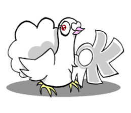 fantail pigeon sticker #9186796