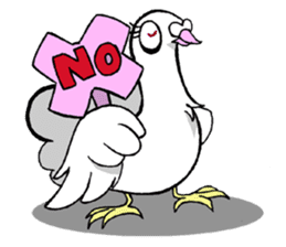 fantail pigeon sticker #9186797