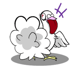 fantail pigeon sticker #9186799