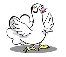 fantail pigeon sticker #9186801