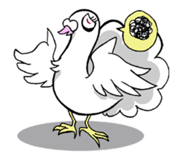 fantail pigeon sticker #9186803