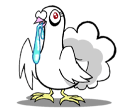 fantail pigeon sticker #9186805