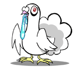 fantail pigeon sticker #9186805