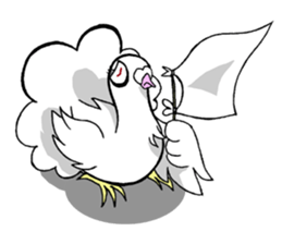 fantail pigeon sticker #9186806