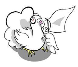 fantail pigeon sticker #9186806