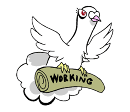fantail pigeon sticker #9186807
