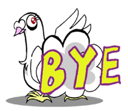 fantail pigeon sticker #9186808