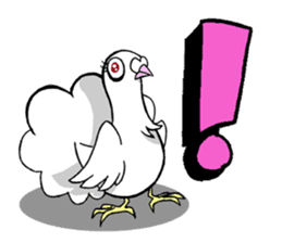 fantail pigeon sticker #9186811