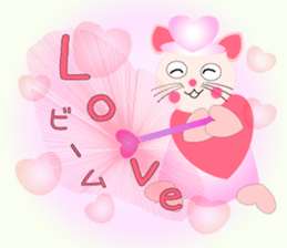 Cat witch Sticker which cherishes love sticker #9187216