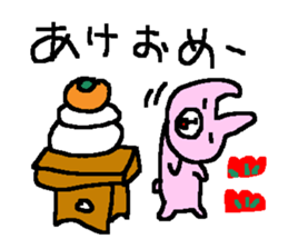 Simple winer rabbits sticker #9188152