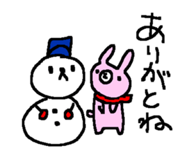 Simple winer rabbits sticker #9188166