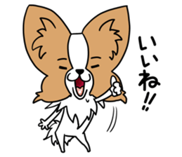 Fluffy of the Papillon. sticker #9188419